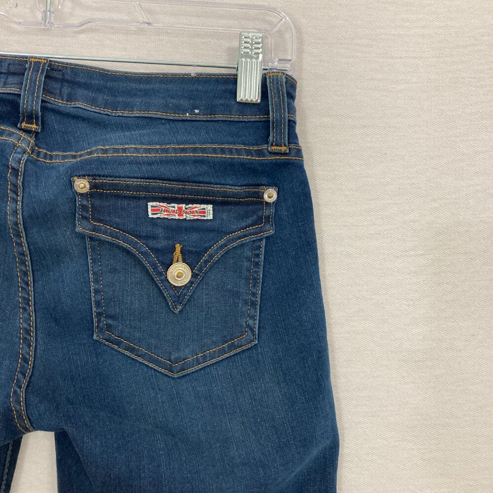 Hudson Medium Wash Stretch Ferris Flap Flare Jeans size 25 - Picture 11 of 12